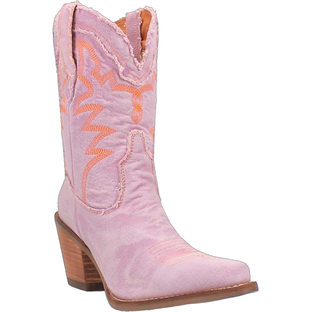 Dingo Lavender and Orange Cowgirl Cowboy Boots Ya'll Need Dolly Size 7.5 - Picture 2 of 11